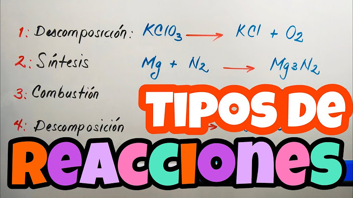 Clasificación de las Reacciones Químicas | TIPOS DE ECUACIONES QUÍMICAS