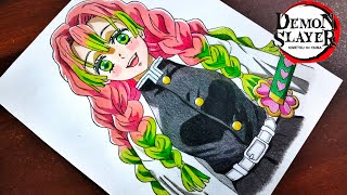 ANIME DRAWING✨ How to Draw Mitsuri Kanroji🩷💚 (Demon Slayer)