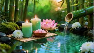 Bamboo Water Fountain + Relaxing Music Sleep 🌿 Calm Music for Peace and Relaxation, Spa, Study M...
