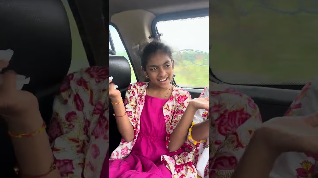 Cousins meet up squeeze in a packed car temple drive with grand parents 