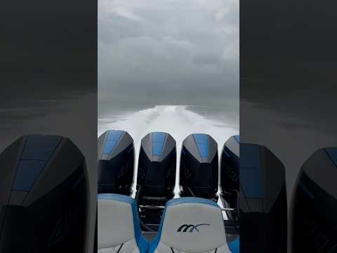 90MPH MIDNIGHT EXPRESS !! QUAD MERCURY 450R !! #boating #fast #mercuryracing #mercury