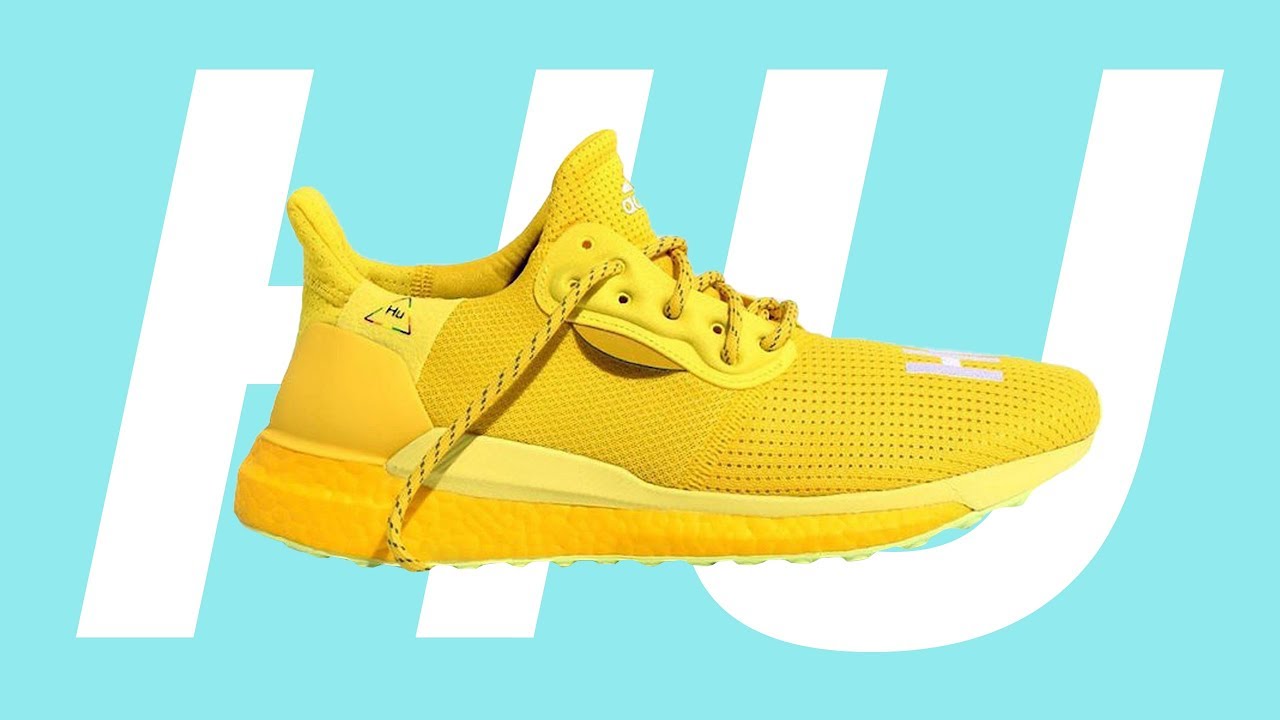 pharrell williams x adidas solar hu shoes yellow