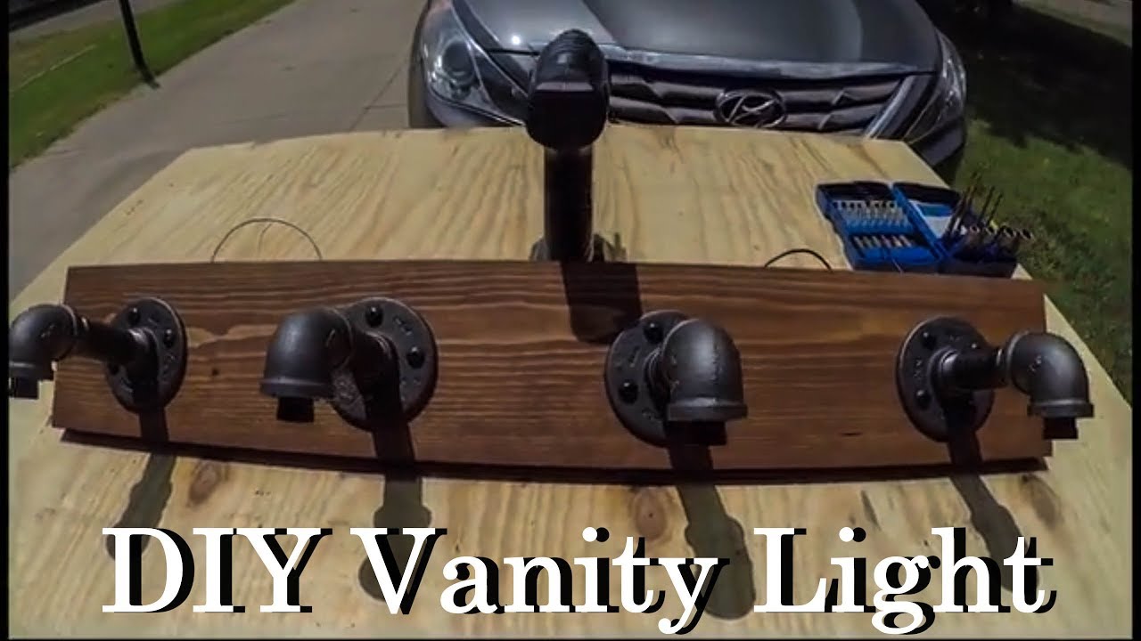 DIY Rustic Bathroom Vanity light YouTube