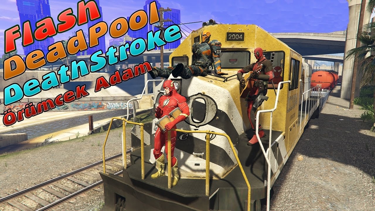 Orumcek Adam Tren Suruyor Deadpool Flash Simsek Mcqueen Trene