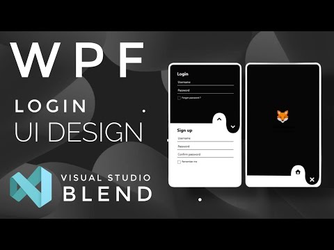 WPF Tutorial : XAML UI design in Visual studio blend 2019 | Login Animation | C# WPF