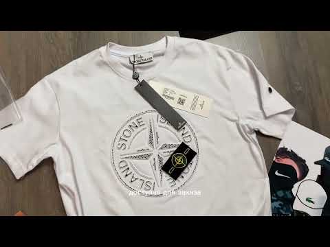 Обзор футболки Stone Island с патчем в белом цвете от магазина Gorilla Shop качество и стиль