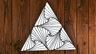 Zentangle Pattern #3 || Easy Zentangle Art #shorts