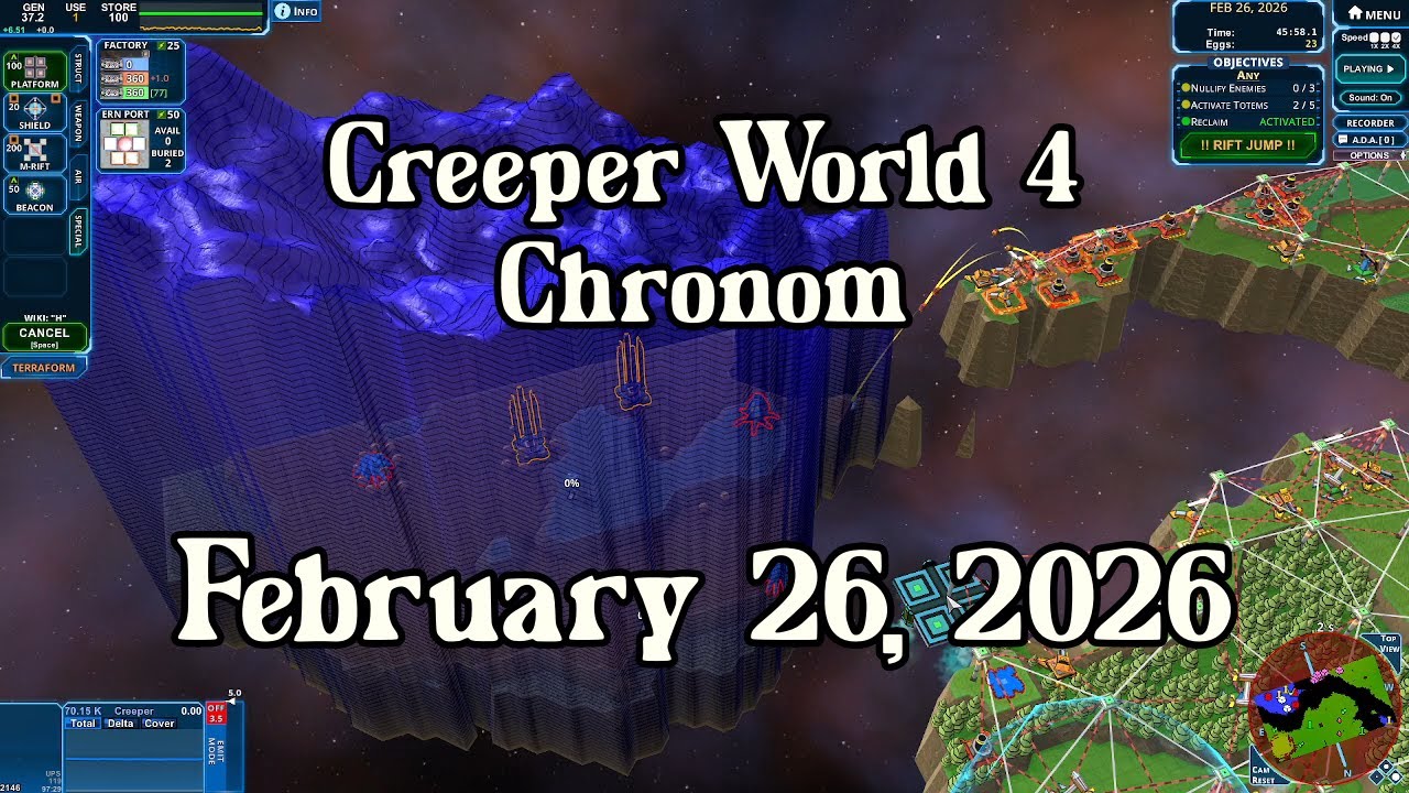 Creeper World 4 Daily Map –  February 26, 2026 | No Commentary