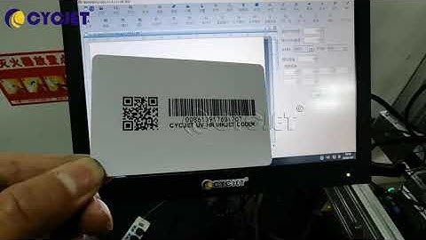 How to Print QR Barcode on PVC Card by CYCJET ALT500UV Piezo High Resolution UV Inkjet Coder Printer