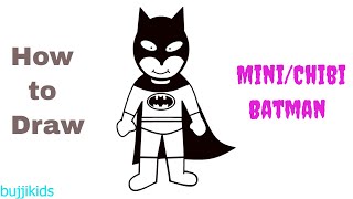 Mini Batman Drawing - Batman Drawing Chibi