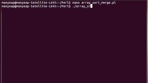 Perl Sort and Merge Example