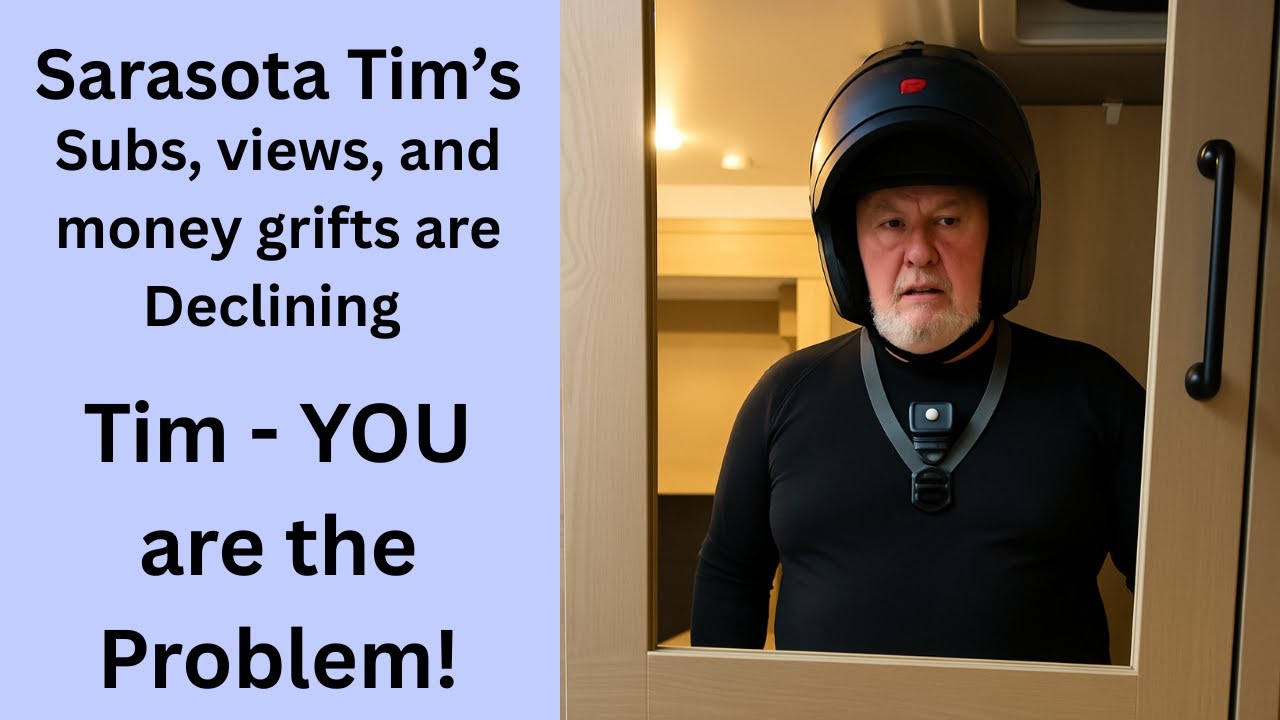 Sarasota Tim in crisis. Full E-begging mode. Views are down. Income is down. #sarasotatim