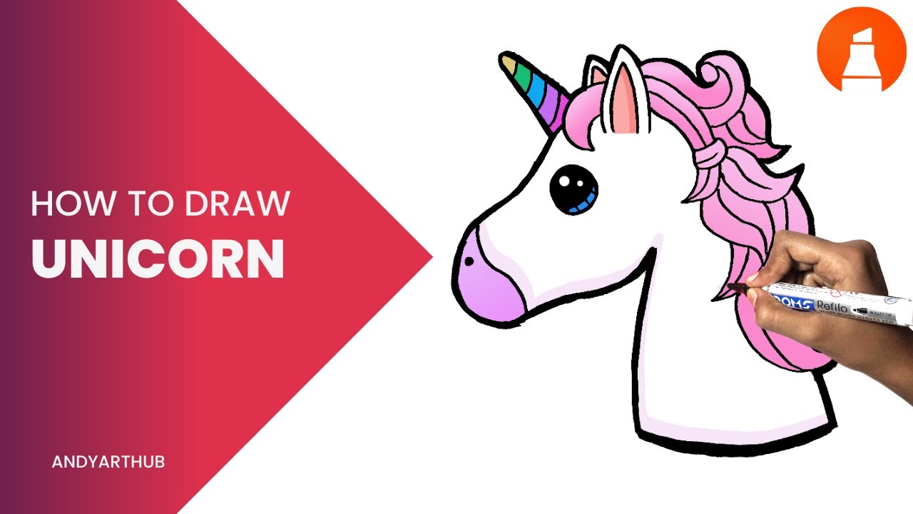 How to draw Unicorn easily Andy Art Hub YouTube