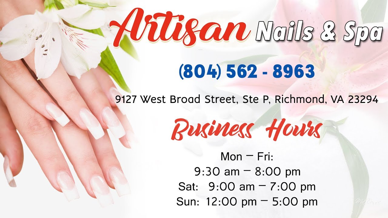 Artisan Nails And Spa in Richmon, VA 23294. Phone: (804) 562-8963 - YouTube