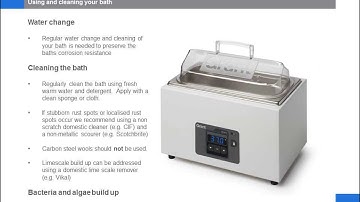 JB and SUB water bath ranges - how to care for your bath