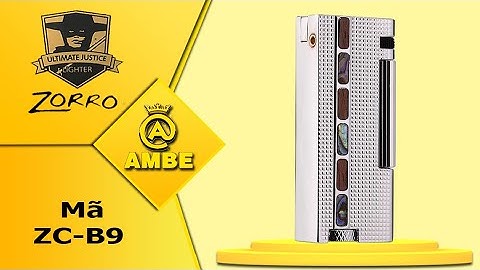 Bật lửa xăng đá Zorro ZC-B9 nguyên khối quẹt ngang đẹp độc lạ |  Ambe.vn