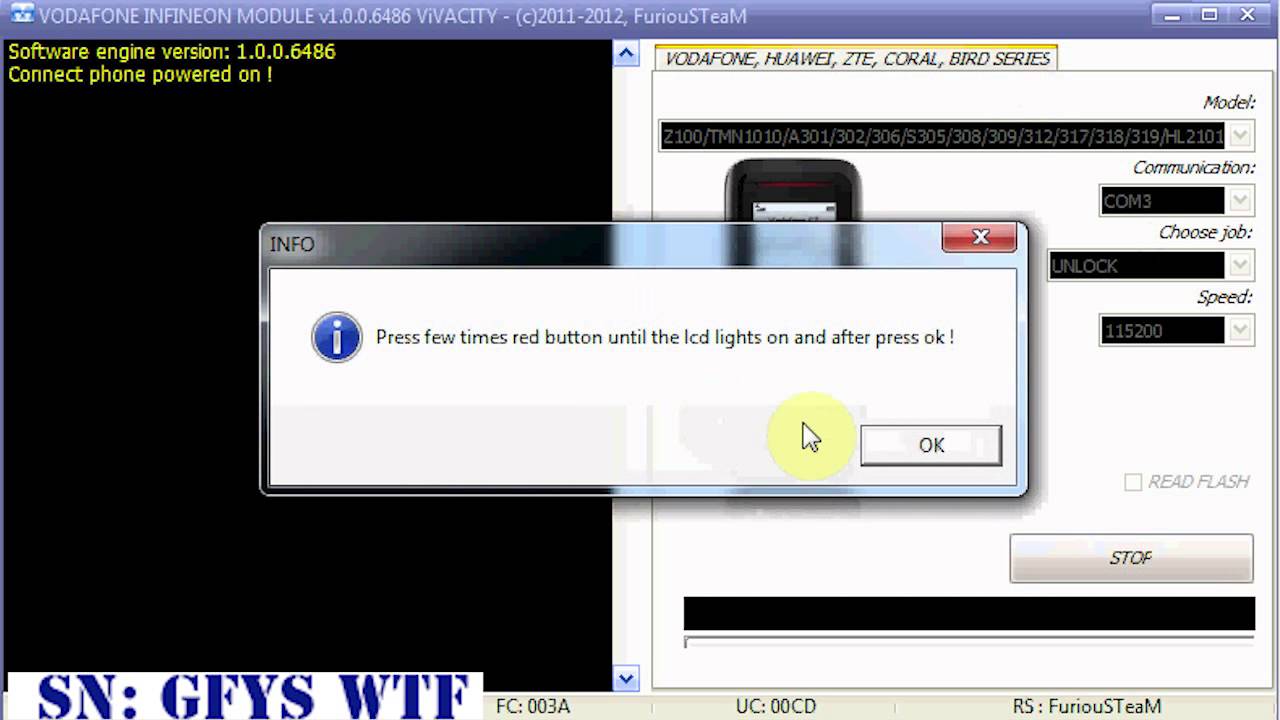 unlock zte s305 locked to beeline georgia via furious gold box gsmservicearmenia