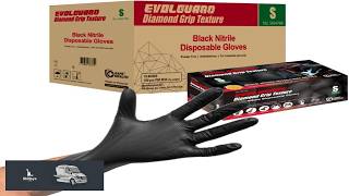 Safe Health Nitrile Industrial Disposable Gloves Black 6 Mil Orange 8 Mil