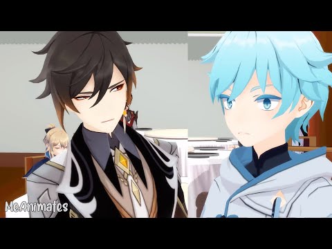 Chongyun Drinks Only Cola! feat. Zhongli || Genshin Impact Animation MMD