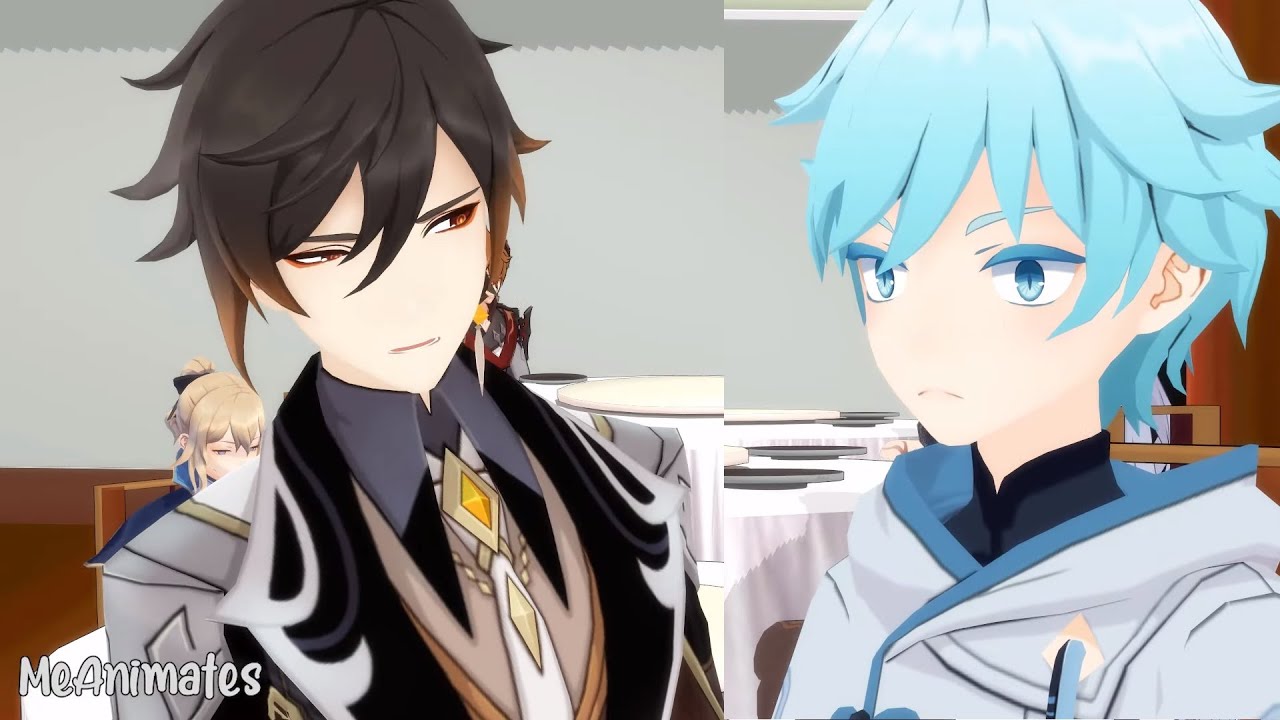 Chongyun Drinks Only Cola! feat. Zhongli || Genshin Impact Animation MMD