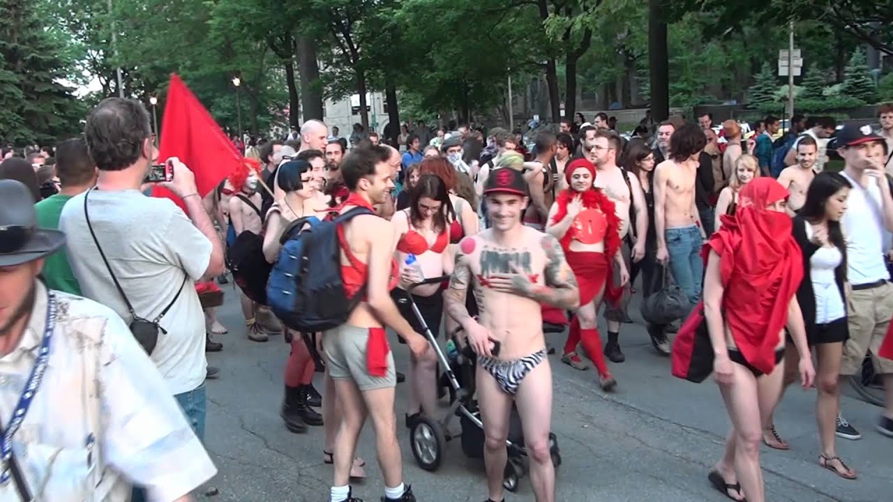 Anti-F1 Manufestation Naked Protest Full HD (2D) montreal 7 juin (part