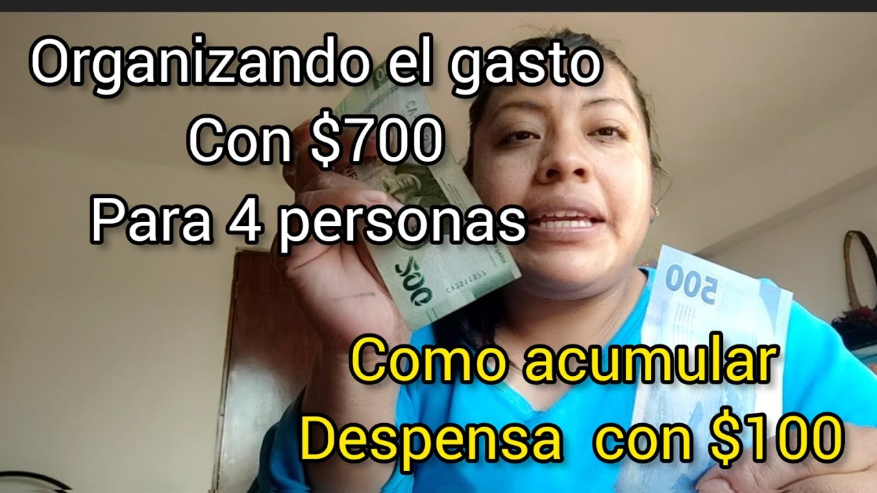 organización del gasto con $700/como acumular despensa con $100 pesos
