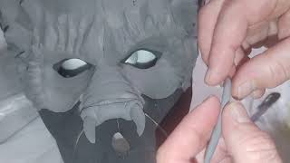 Predator mask build EVA foam sculpt Part 3