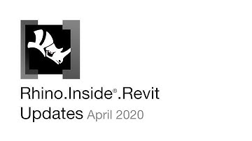 Rhino.Inside.Revit Updates (April 2020)