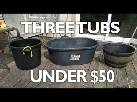 aquascaping plants Patio Pond on a BUDGET- Part 1- Tub Selection