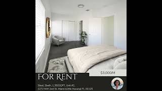 For Rent Duplex Unit #2 Second Floor 2272 NW 2nd St, Miami (Little Havana) FL 33125 #realestate