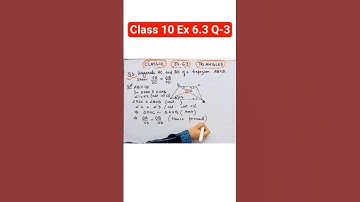 Ex 6.3 I Q- 3 I Triangles I Chapter 6 CBSE  I #class10 #ncert #maths #triangle ‎⁨#shorts  