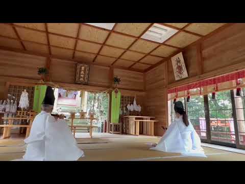 壱岐島・男嶽神社にてご奉納演奏(4年11月17日)龍笛・遊琴・神楽鈴・矢加部幸彦・高橋美穂