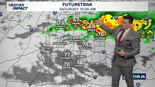 Rain and storm zones for Friday and this weekend across Indiana | Humid, unsettled weather is back
