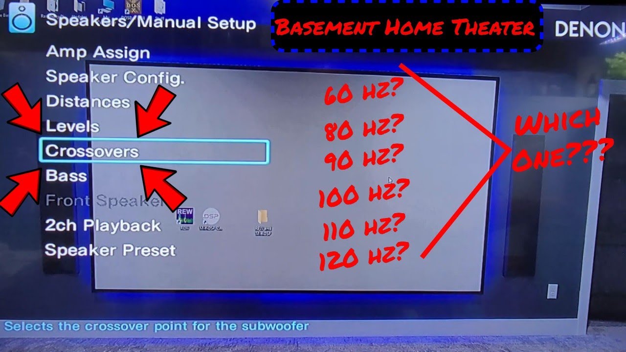 Basement Home Theater - How I My Crossover Settings - YouTube