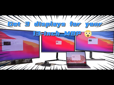 How to Add 3 monitors to Apple MacBook Pro 13''