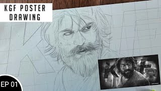 How To Draw KGF | Chapter 2 Poster Step by Step Outline Tutorial for beginners Ep 01 screenshot 2