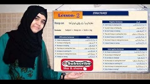 Lesson-2 Learn English Structure KEEP ON