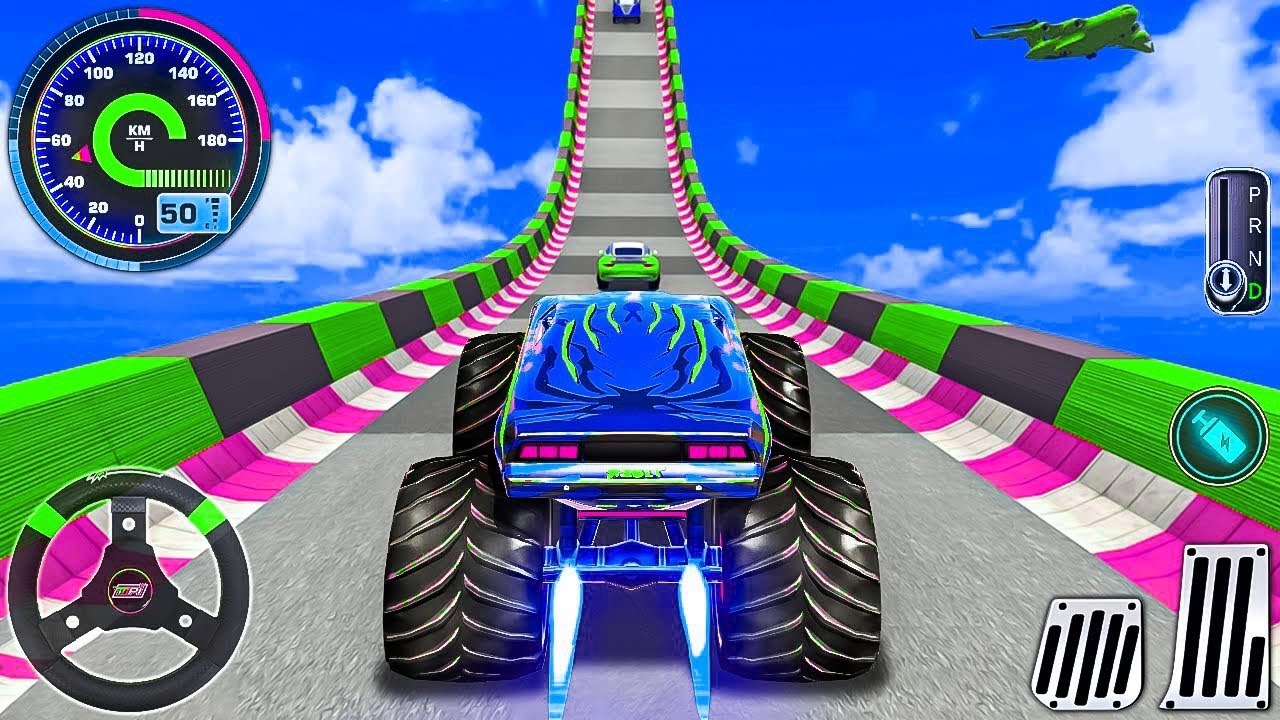 Mega Ramp Monster Car Racing  3D - Extreme Car  Stunts - Android Gameplay #MegaRamp #3dgames