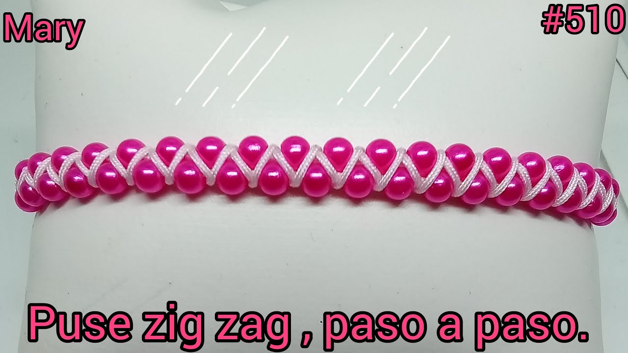COMO HACER UNA PULSERA DE ZIG ZAG , PASO A PASO.