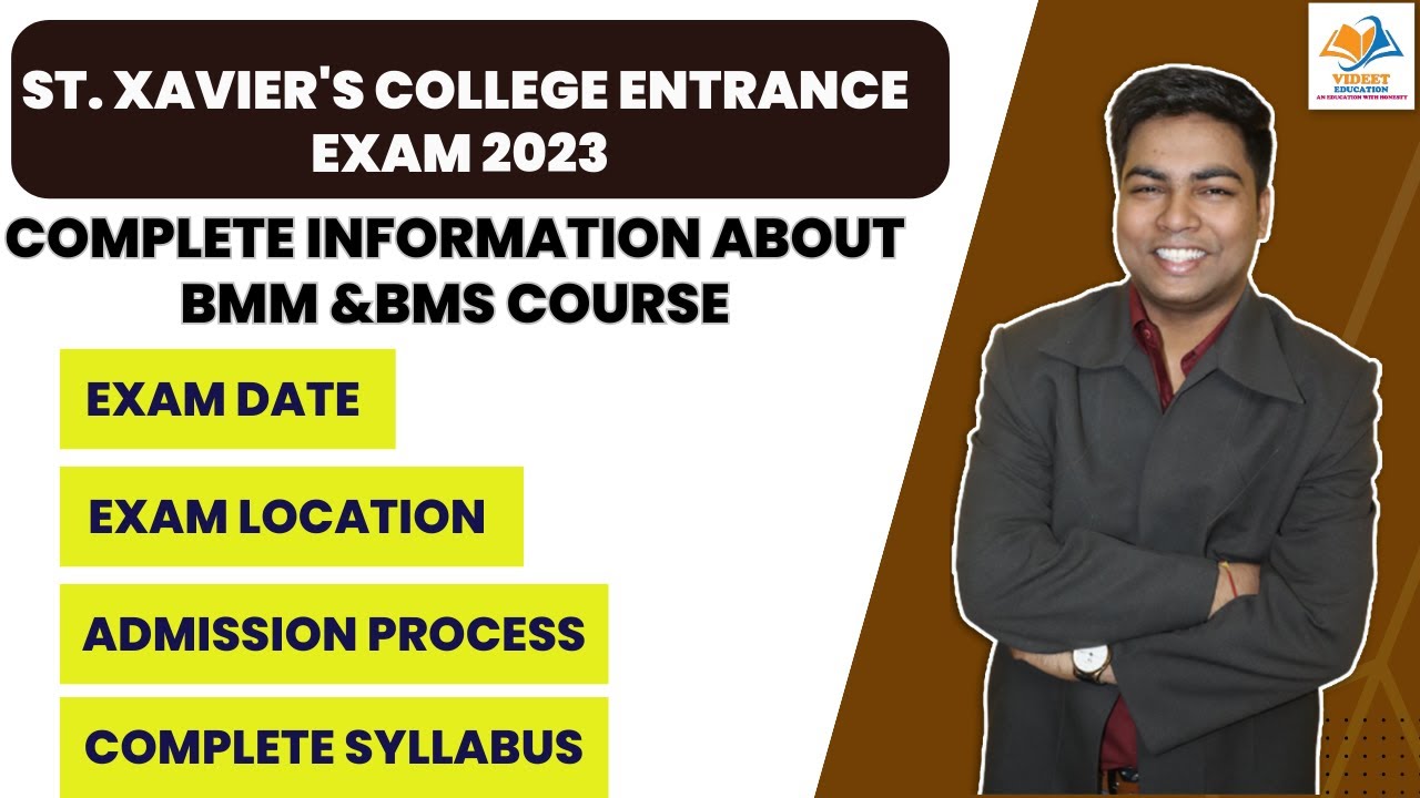 St. Xavier's College ENTRANCE EXAM 2023 I COMPLETE INFORMATION ABOUT ...