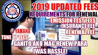 LTO RENEWAL REGISTRATION UPDATED FEES 2019 | INSURANCE | BEGINNERS |YAMAHA 3S SHOP TUNE UP