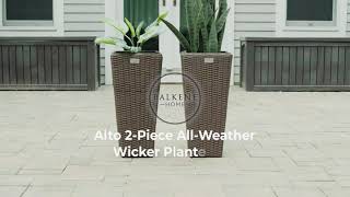 Alto 2-Piece Wicker Planter Set - from Balkene Home - Item # 62501