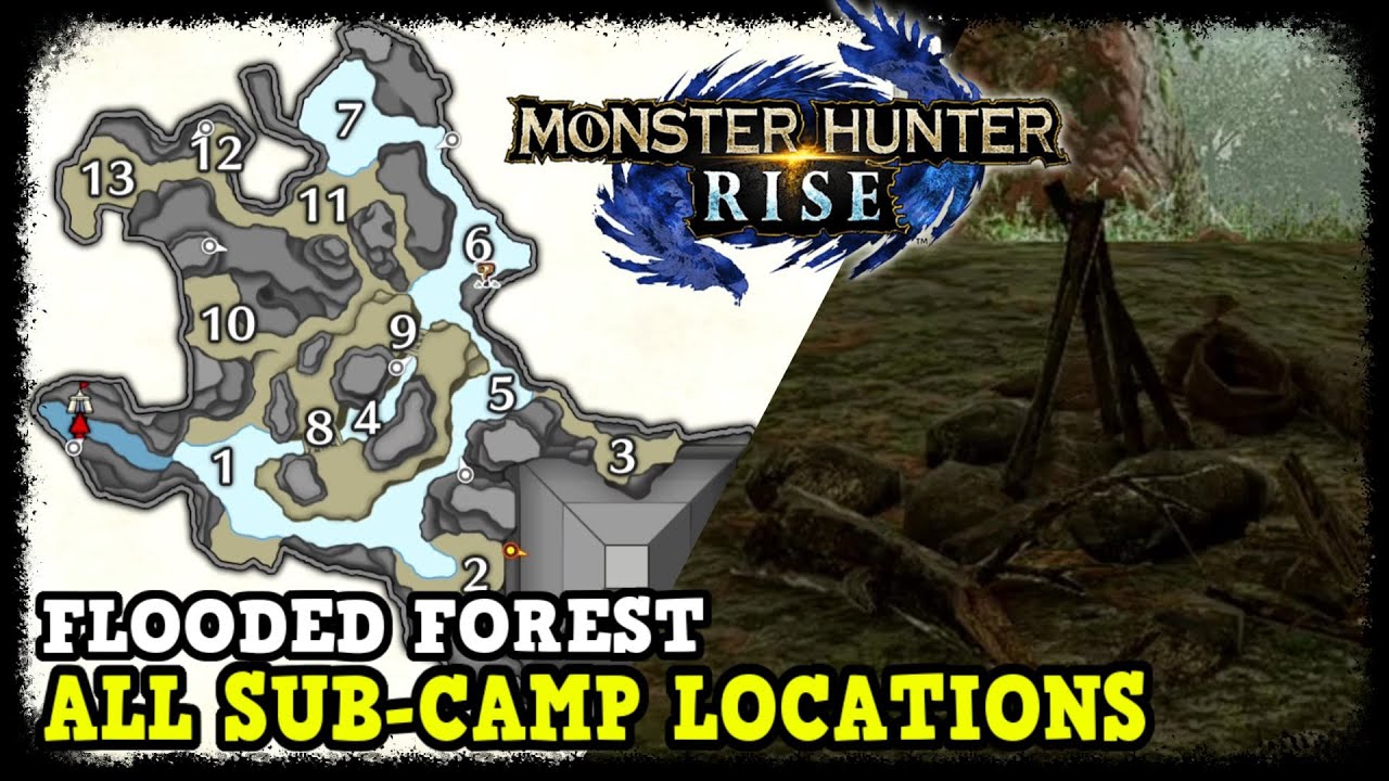 Flooded Forest All Sub Camp Location in Monster Hunter Rise YouTube