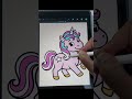 Coloring Unicorn #coloring #drawing #art #coloringadventure #cute #digitalart #unicorn #howtodraw