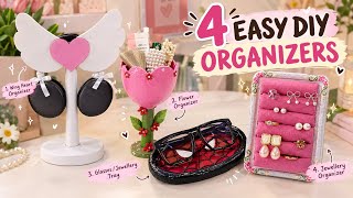 4 Easy DIY Organizers | Aesthetic Room Decor Ideas |Budget Friendly✅|