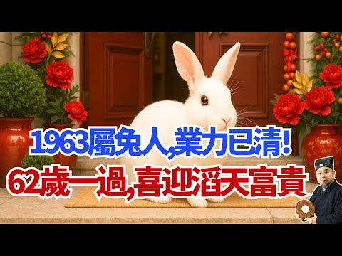 結束了 1963年屬兔人 業力 即將還清 過了62歲 準備迎接你的滔天富貴 2025年生肖兔運勢 2025年生肖兔運程 2025年屬兔運勢 2025年屬兔運程