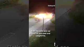 Minnesota fiery crash caught on camera