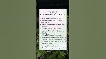 7 DẤU HIỆU BẠN KHÔNG KHỎE LÀ KHI #mẹovặttrongcuộcsống #meohaychoban #mẹohay #shortvideo