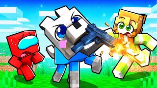 Me Hice pasar por UN PERRO BEBÉ con ARMAS REALES en Minecraft…