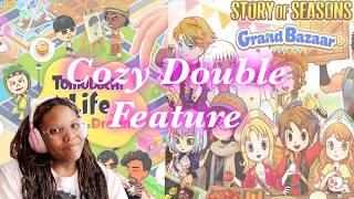 cozy double feature story of seasons grand bazaar and tomodachi life 2✨💕